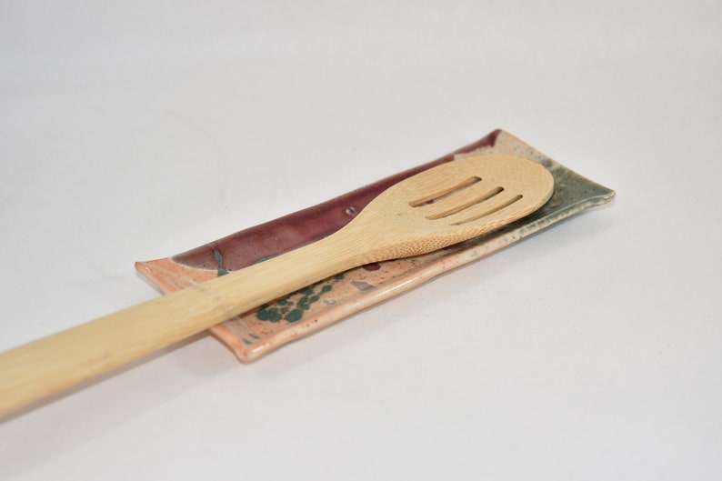 Shino Glazed Butter Dish. Spoon rest. Handmade Pottery Plate. Candle Holder. Olive Dish. Ceramics and Pottery image 3