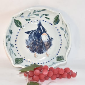 Ceramic Baking Dish with Blue Bird