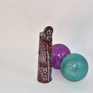 Whimsical Bud Vase in Plum Glaze image 2