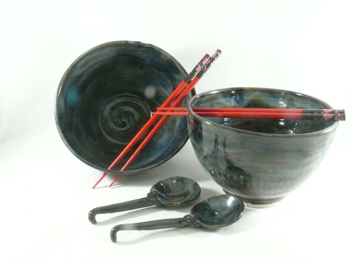 Extra Large Pho Bowl Noodle Bowl with Chopsticks Holds 42 oz Etsy