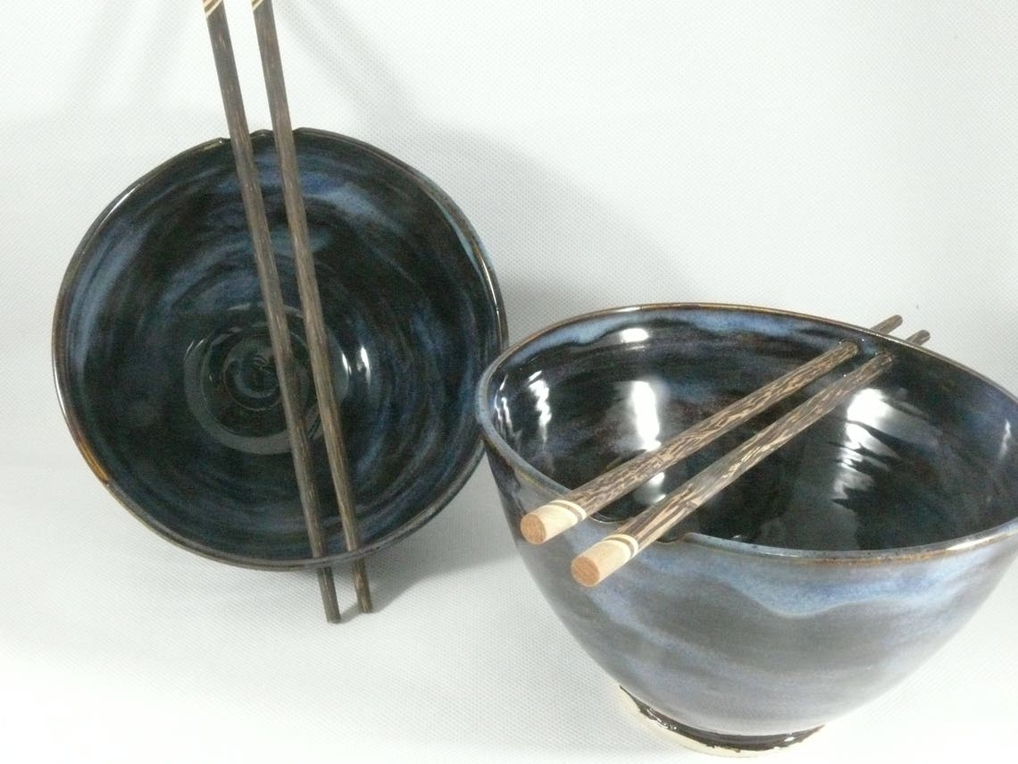 Extra Large Pho Bowl Noodle Bowl with Chopsticks Holds 42 oz Etsy