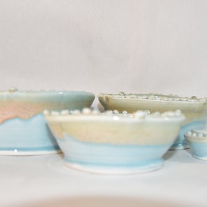 4 Piece Nesting Bowl Set in Sand and Sea Colors image 5