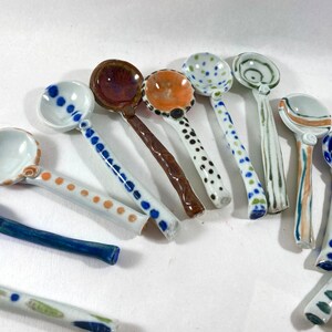 Handmade Ceramic Teaspoons: Whimsical Kitchen Spoons, Set of 2, 4, 6 or ...