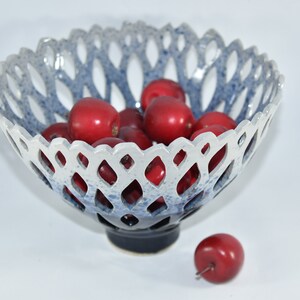 Red Fruit Bowl. Modern Kitchen Decor. image 6