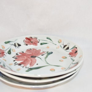 Tuscan Look Dinner Plates Colorful Floral Design Platters image 1