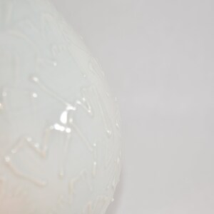 Pear Shaped Porcelain Vase with Slip Trail Gingko Leaves image 3