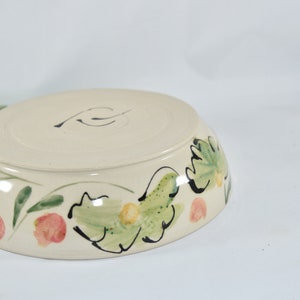 Pasta Bowl Handmade Pottery with Save the Bees Art. Ceramics and Pottery Centerpiece, 9th Anniversary Gift image 9