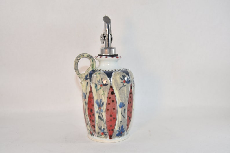 Olive Oil Decanter Ceramic Cruet Oil Dispenser with Pour Spout image 5