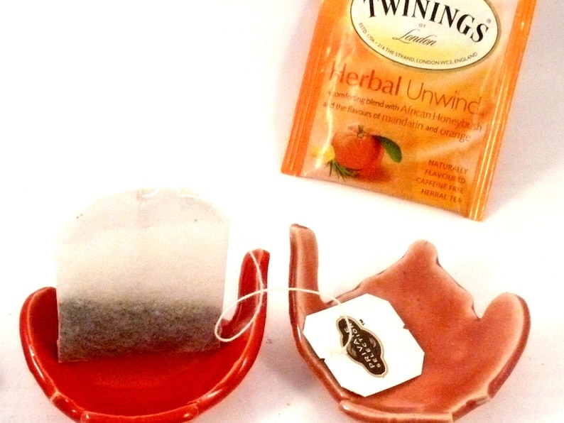 Teabag holder, Trinket Dishes, Ring Dish, tea lover gift, teapot jewelry. spoon rest image 7