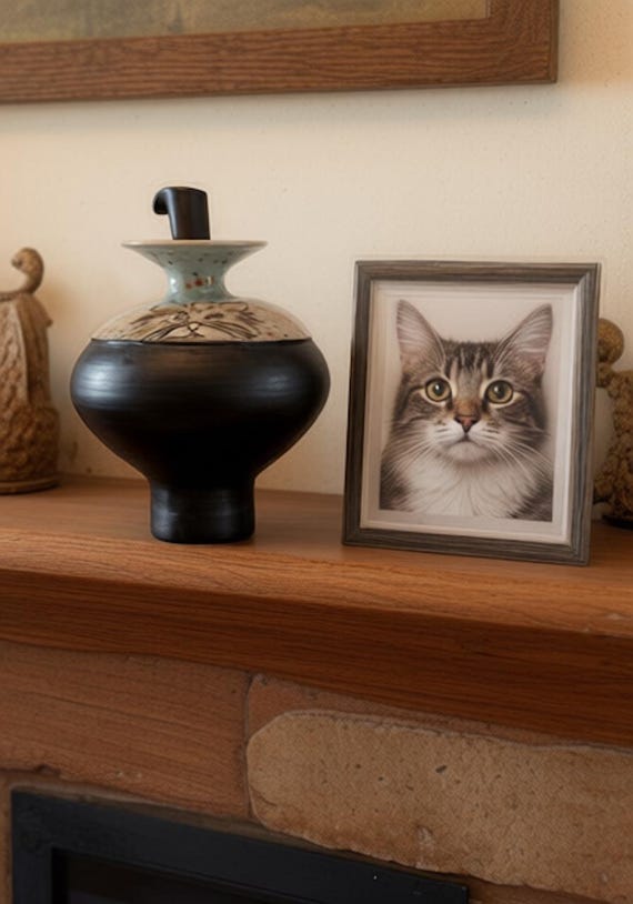 Pet Urns for Cats | Elegant Memorial Jar, Personalized Keepsake to Hold Ashes & Remembrance