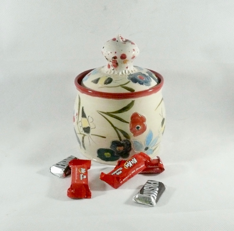 Set of 2 Porcelain Jars Containers Tea Coffee Sugar Ceramic Cat Canisters KitKat