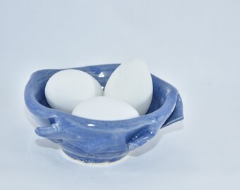 Purple Trinket Bowl - Small Snack Dish - Handmade Pottery Bowl Small