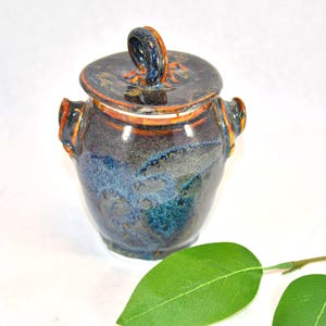 Small Canister Jar. Earthy Neutral Home Decor.