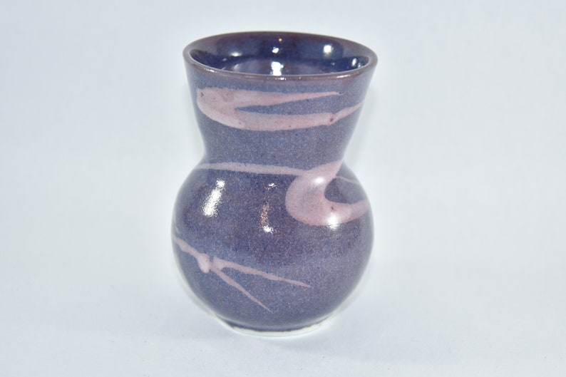 Purple and pink Handmade ceramic vase, 9th anniversary gift, Oregon made pottery image 2