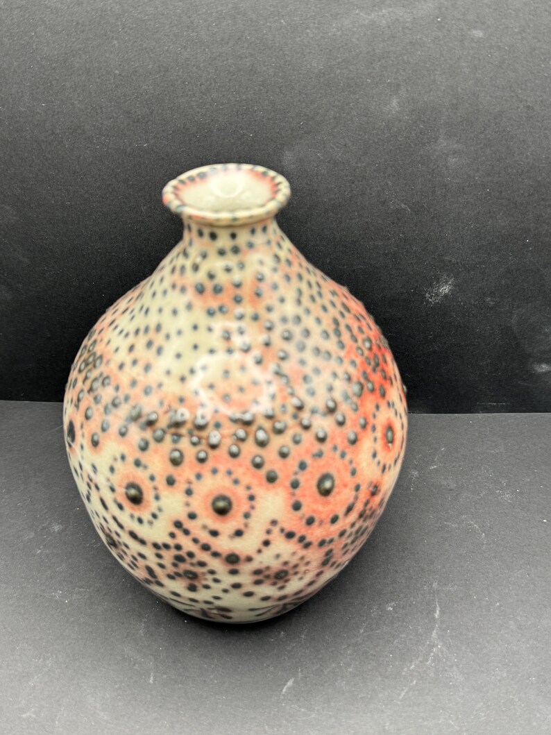 Handmade Pottery Vase with Textured Design image 2
