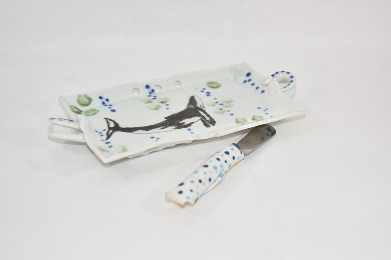 Whale Lover Tapas Plate, Trinket Dish, Dessert Tray image 1