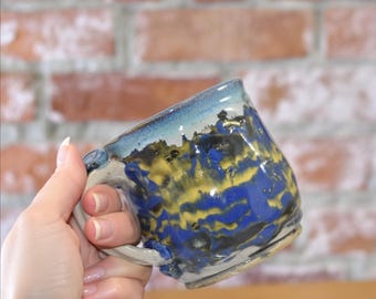 Rustic Cortado Cup  - Handcrafted 16oz  - For Tea, Coffee, or Chai Lovers