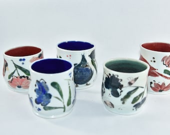 Save the Bees! tea cups, wine tumblers, no handle espresso cups