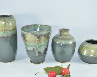 Handmade ceramic vases, 9th anniversary gift, Colorado made pottery