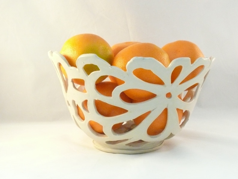 Red Fruit Bowl. Modern Kitchen Decor. image 10