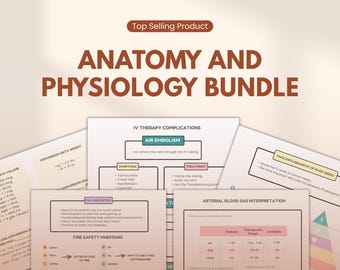 Anatomie und Physiologie Bündel PDF | Nurse Studie Notizen | 80+ Seiten Körpersysteme | Biologie A&P Studienführer
