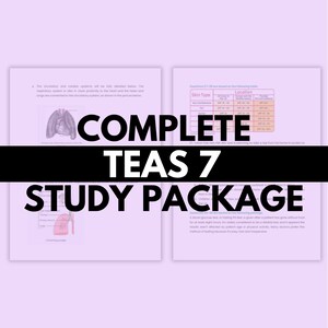 TEAS 7 Complete Bundle | 400+ pages | TEAS Notes | Study Notes