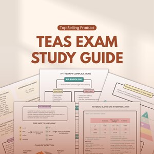 TEAS Exam Study Guide PDF | 50+ Pages Notes & Practice | Nursing and Med School | Detailed Solutions | Digital Download