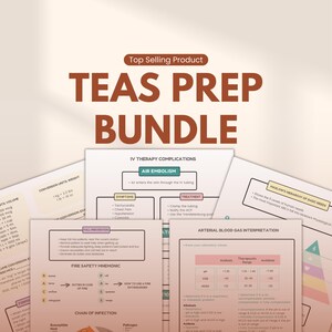 TEAS 7 Prep Bundle | Exam Study Guide PDF | Printable | 19 Pages | TEAS Tips | Guaranteed 90%