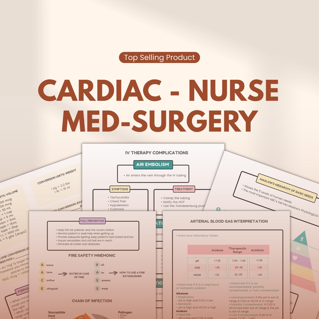 Cardiac - Nurse Med-surgery Notes | Heart & Cardiovascular PDF | NCLEX ...
