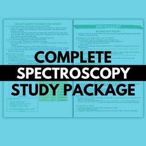 Spektroskopia - Chemia organiczna | Przegląd pojedynczej sekcji | Notatki z wykładów dla pielęgniarek | Kompletny pakiet | Szkoła pielęgniarska | Pielęgniarka | Lekarz | Premed