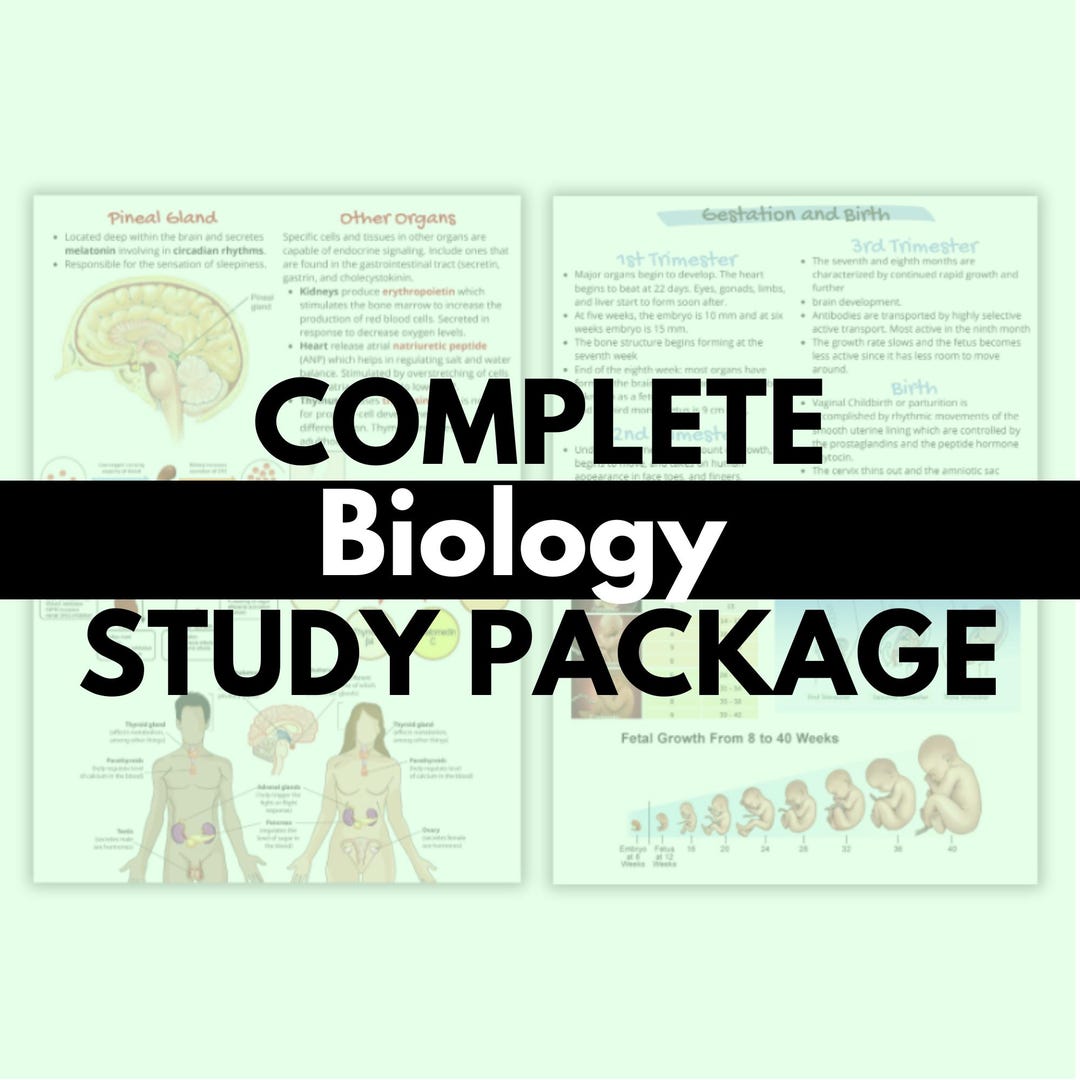 75+ Pages of Biology Study Notes | Complete Review | Nurse Lecture ...