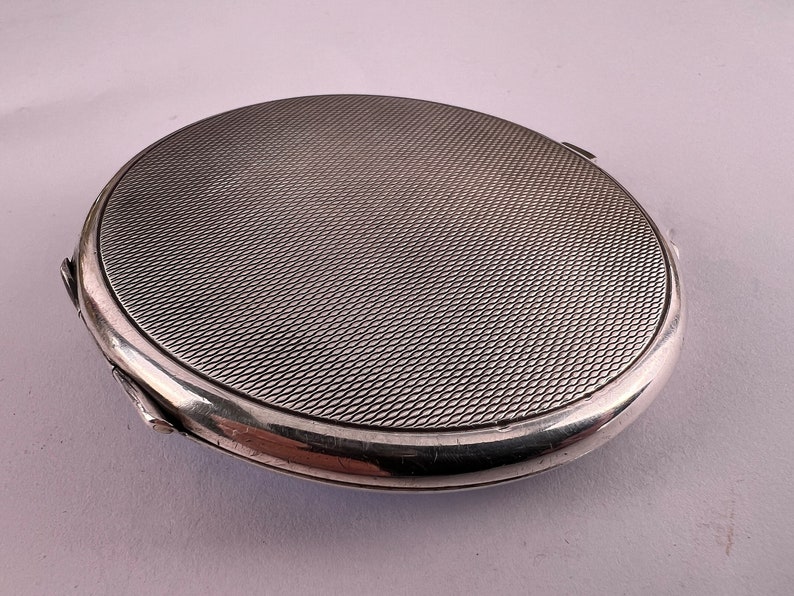 RAF Powder Compact Silver And Guilloche Enamel Hallmarked For Turner & Simpson 1939 image 4