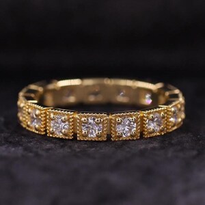 Vintage-Stil Ehering Verlobungsring Echter Labradorit Diamant Ring Art-Deco-Ring für Frauen Geburtstagsgeschenk Runder Diamant Stapelring