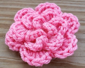 Layered Flower Crochet Pattern, PDF Digital Download, Flower Applique Pattern
