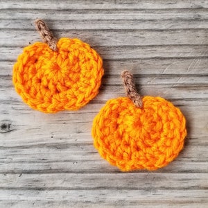 Pumpkin Applique Crochet Pattern, PDF Download, Fall Crochet Pattern