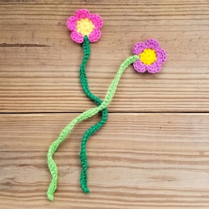 Flower Bookmark Crochet Pattern, PDF Download