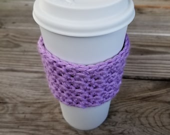 Coffee Cup Sleeve Crochet Pattern, PDF Download, Textured Cozy