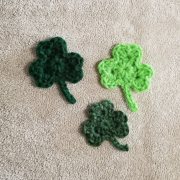 Shamrock Applique Crochet Pattern, PDF Download