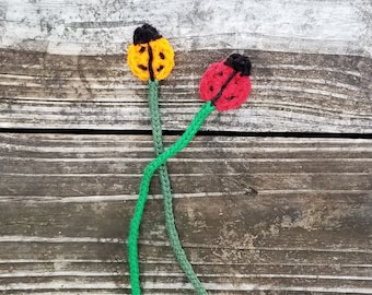 Ladybug Bookmark Crochet Pattern, PDF Download