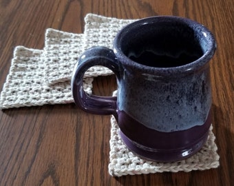 Crochet Pattern Textured Coasters, PDF Download, Home Decor Pattern