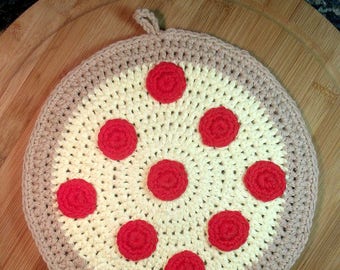 Pizza Potholder Crochet Pattern, PDF Download, Kitchen Accessories