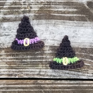 Witch Hat Applique Crochet Pattern, PDF Download, Halloween Crochet Pattern