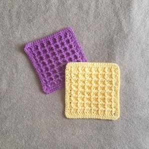 Waffle Stitch Dishcloth Crochet Pattern, PDF Download, Kitchen Crochet Pattern