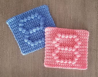 Number 8 Afghan Square Crochet Pattern, PDF Download, Blanket Square Crochet Pattern