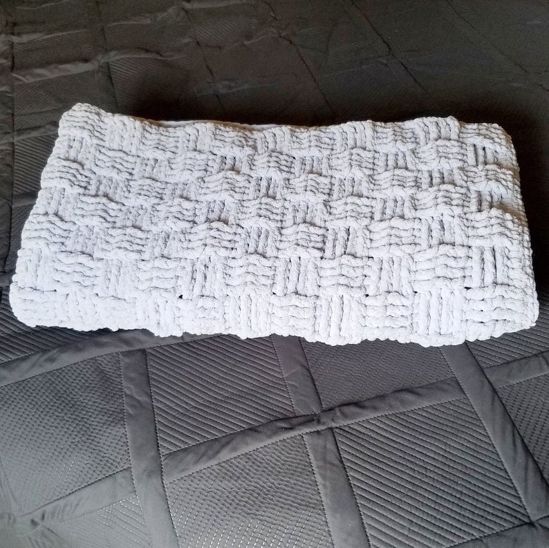 Chunky Basketweave Blanket Crochet Pattern PDF Download Warm Etsy