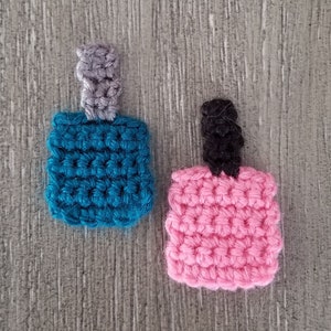 Nail Polish Applique Crochet Pattern, PDF Download, Embellishment Pattern
