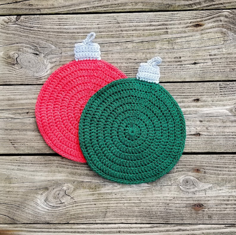 Ornament Potholder Crochet Pattern, PDF Download, Holiday Decor image 3