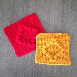 Diamond Afghan Square Crochet Pattern, PDF Download, Crochet Blanket Square Pattern