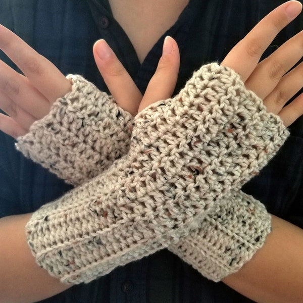 Crochet Ribbed Fingerless Gloves Pattern, Texting Gloves Pattern, PDF Download, Arm Warmers, Winter Accessories