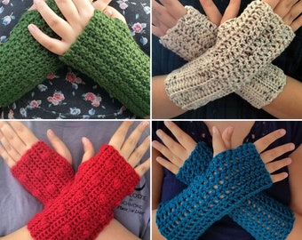 Fingerless Gloves Crochet Pattern Bundle, PDF Download, Winter Accessories Crochet Pattern